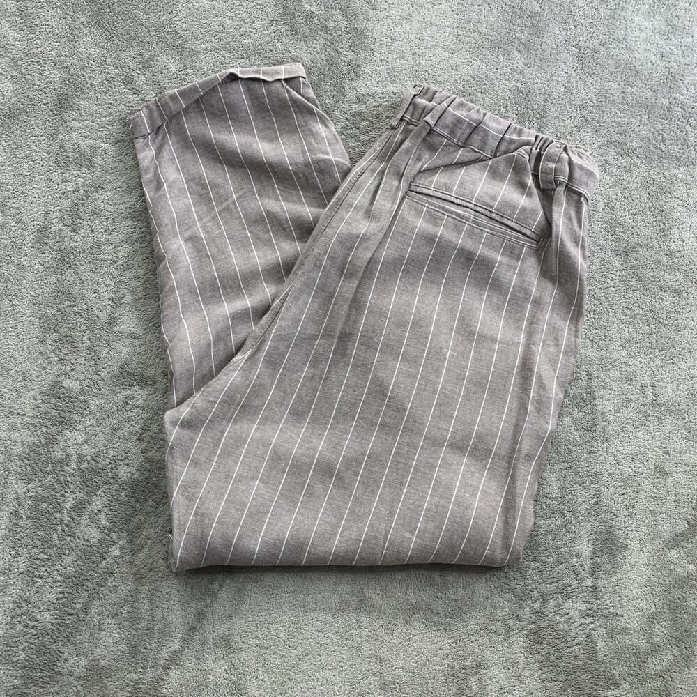 Ron Tomson Pants Mens Size 34x25” Linen Trouser Drawstring Cuffed Casual Preppy